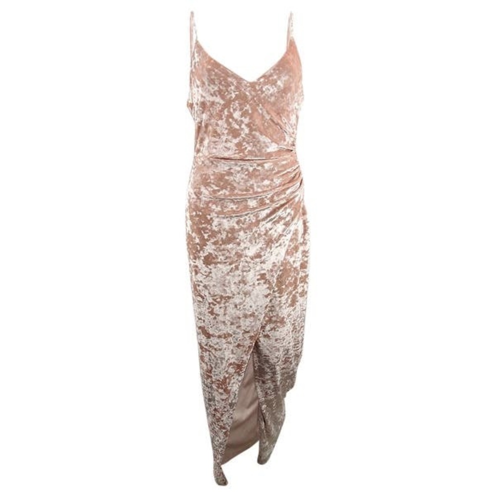 Betsy Adam Velvet blush nude cocktalil dress Sz 8